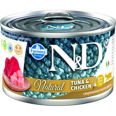 Farmina N&D Natural Tuna & Chicken, Wet food for cats, Adult, 140g