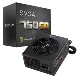 EVGA GQ 750W - Power supply, 80 Plus Gold