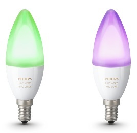 Philips by Signify White and Color Ambiance -LED-&auml;lylamppu, BT, E14, 470 lm, 2kpl pakkaus