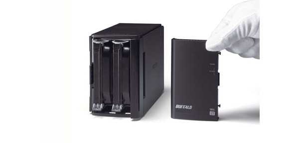 Buffalo DriveStation Duo 2 TB - extern h&aring;rddisk , Svart