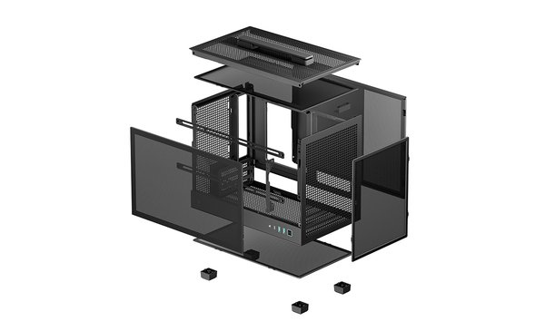 DeepCool CH160 MESH - minitornikotelo Musta