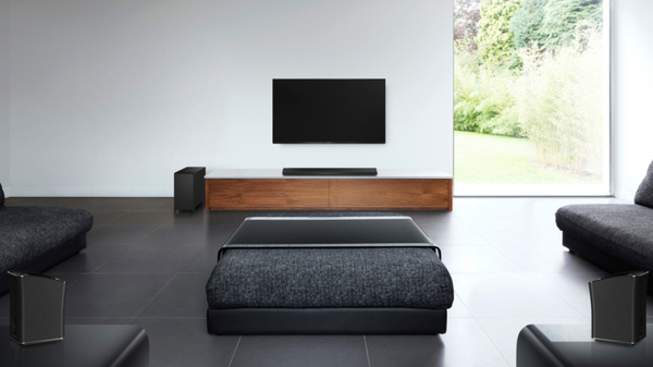 PANASONIC SC-ALL70TEGK MULTIROOM SOUNDBAR 350W Ohut soundbar + Langaton subwoofer.  Wifi, Bluetooth, 2.1-kanavainen tila&auml;&auml;ni ja Clear-mode Dialog. Tasapainoinen