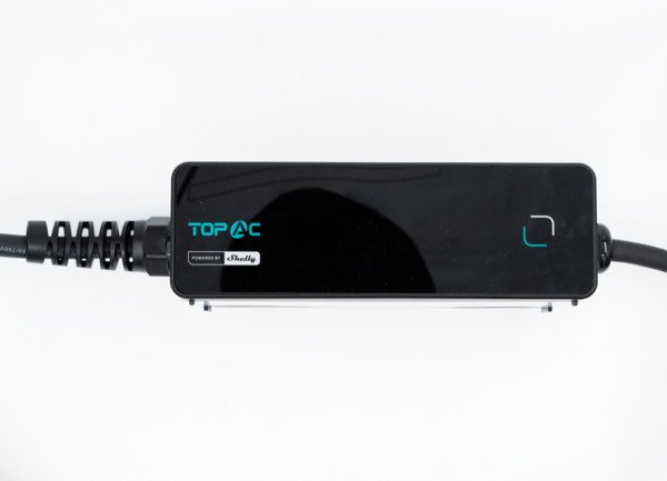 TopAC Portable EV charger 11kW - Shelly-yhteensopiva s&auml;hk&ouml;auton laturi voimavirtapistorasiaan