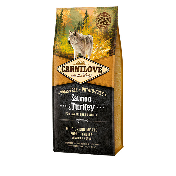 Carnilove Salmon & Turkey Large Breed, Koiran kuivaruoka, Adult, Viljaton, 4 kg