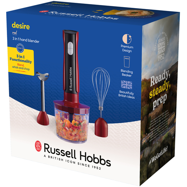 Russell Hobbs Desire 3 in 1 - hand blender, Red