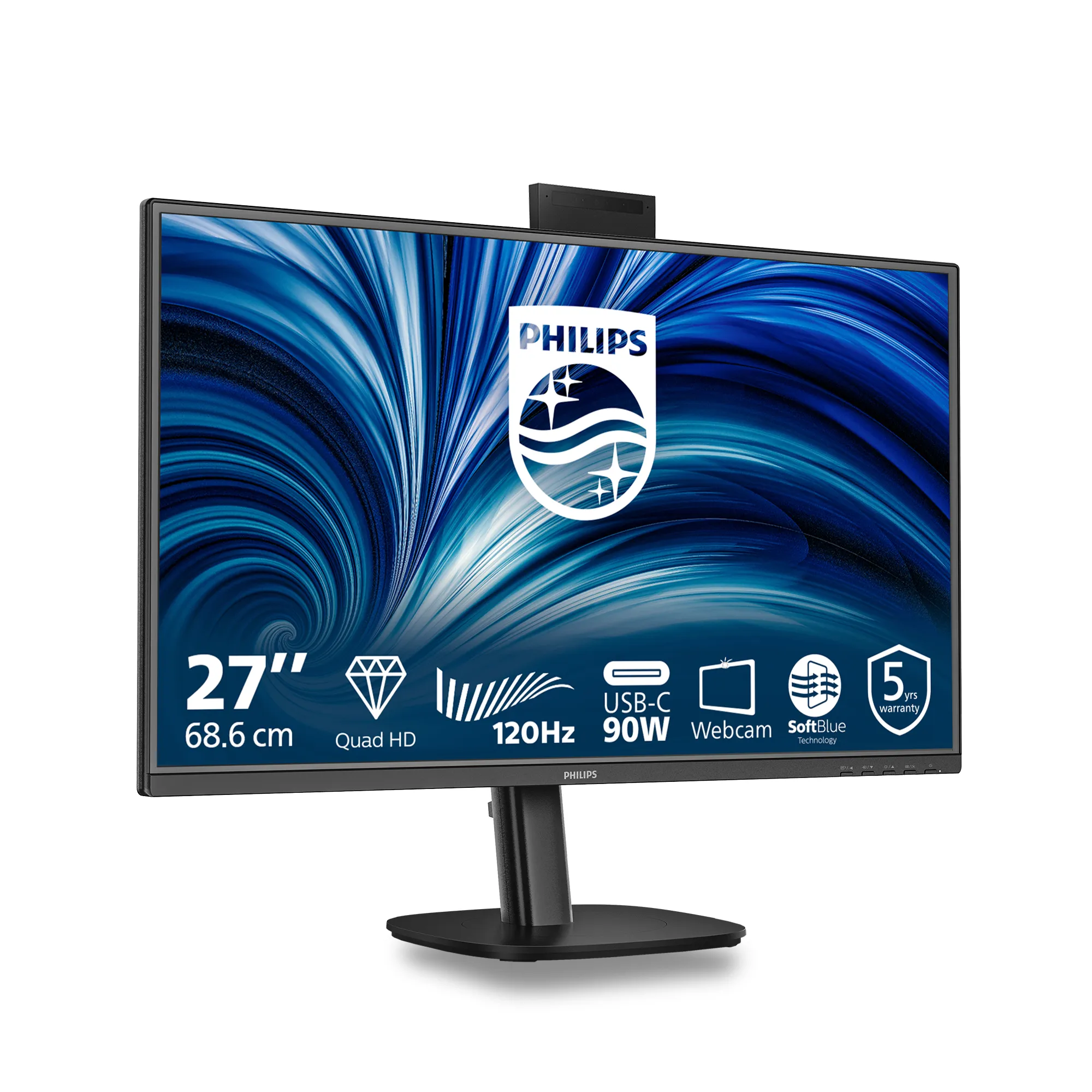 Philips 27B2U3601H/00 27" QHD, IPS -n&auml;ytt&ouml;, USB-C hub