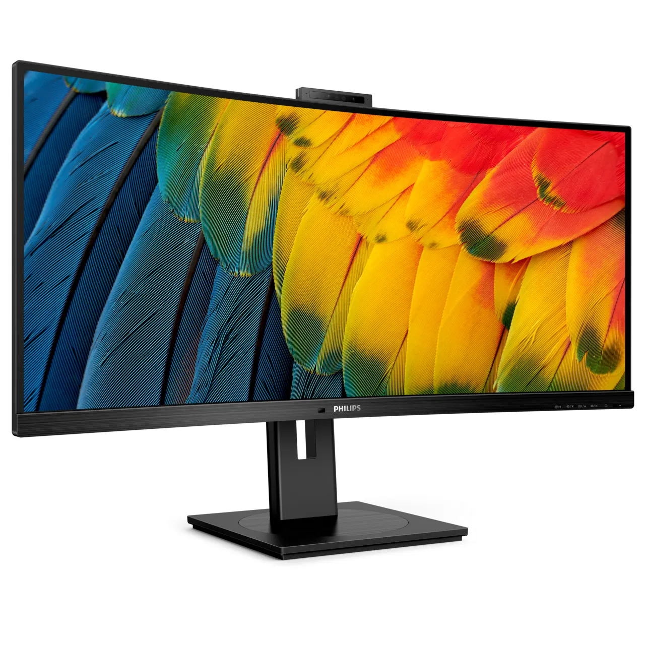 Philips 34B1U5600CH 34" UWQHD, VA Curved Monitor with USB-C hub, KVM switch, Webcam