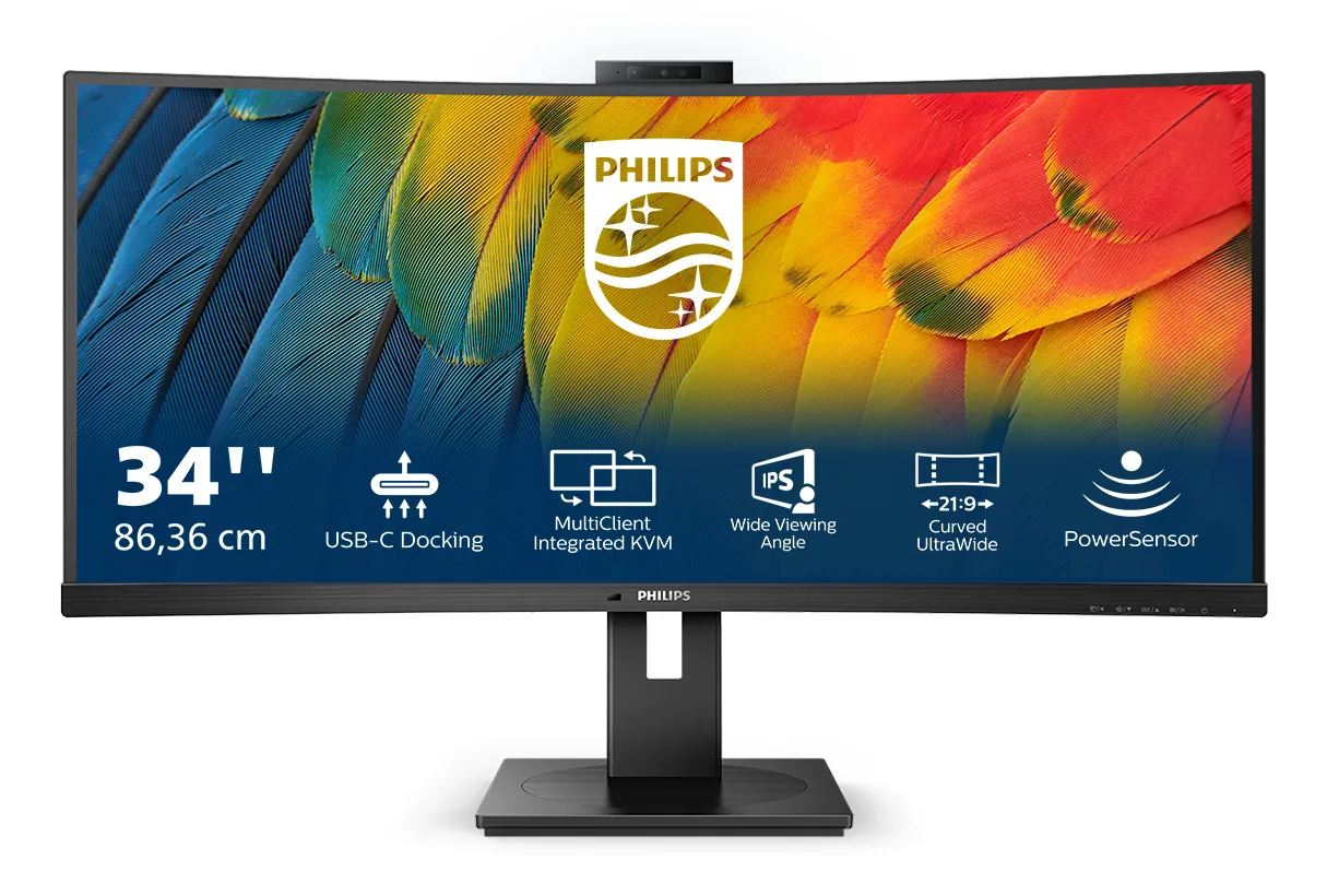 Philips 34" 5000 series 34B1U5600CH/00 UWQHD, USB-C, VA - curved monitor