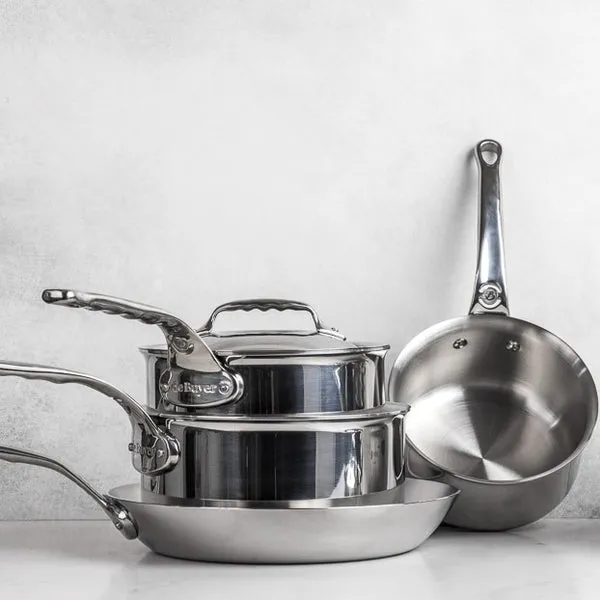 De Buyer Affinity Gryta med lock 20 cm 3.4 L Rostfritt st&aring;l