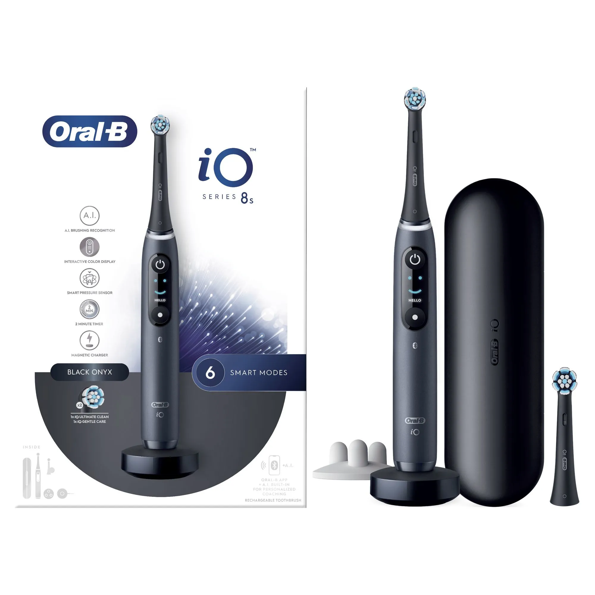 Oral-B iO Series 8S Electric Toothbrush, Black Onyx