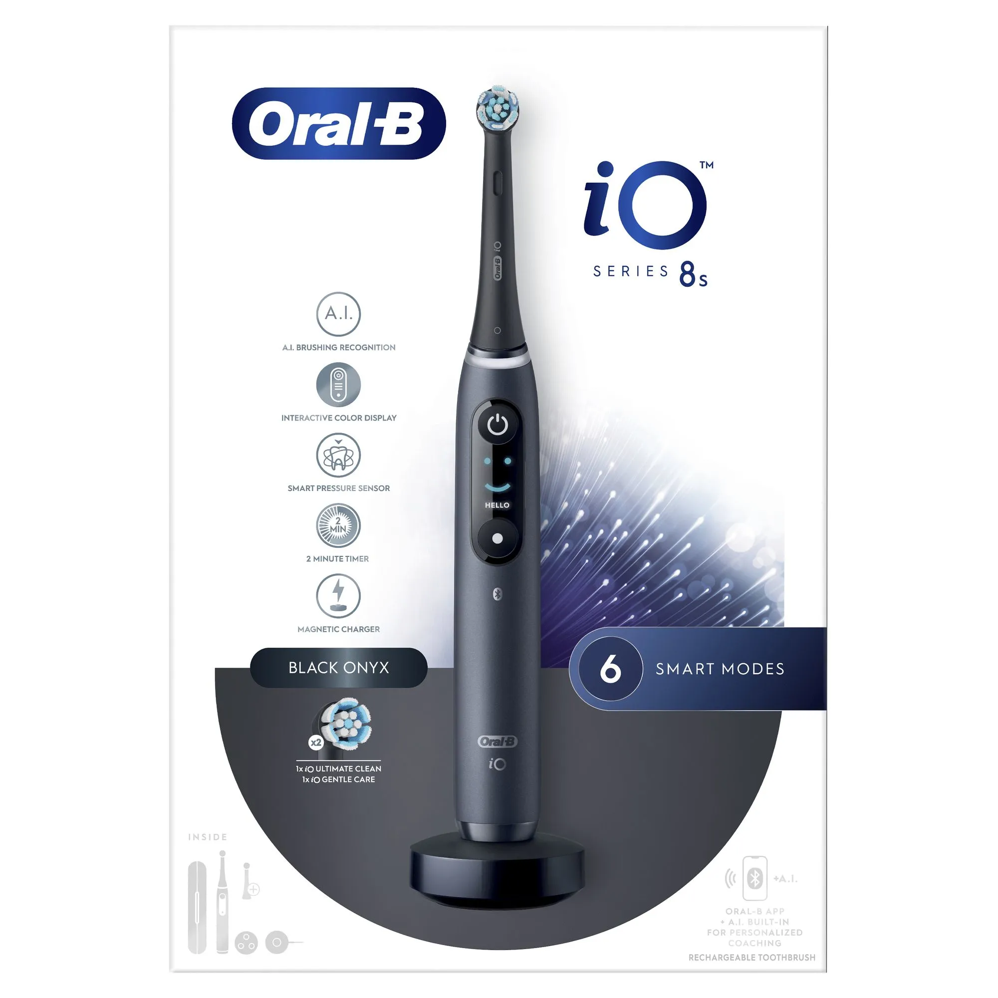 Oral-B iO Series 8S Electric Toothbrush, Black Onyx