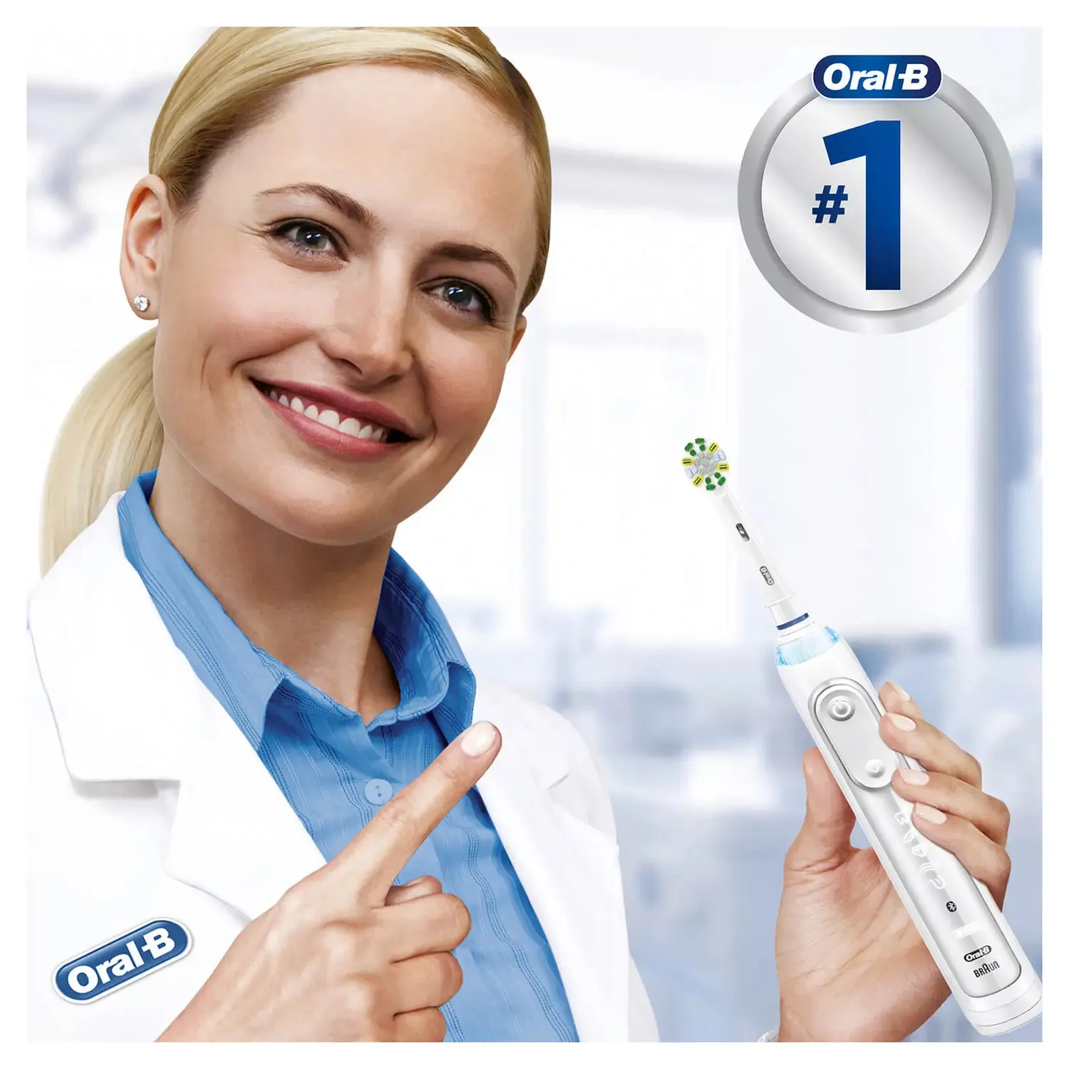 Braun Oral-B Deep Cleaning med CleanMaximiser - borsthuvud 3-st, vit