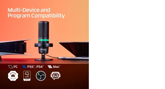 HyperX DuoCast  USB - microphone, black