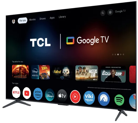 TCL C61K 55" 4K QD-Mini LED Google TV, 144 Hz, Dolby Vision IQ, HDR10+, metallic