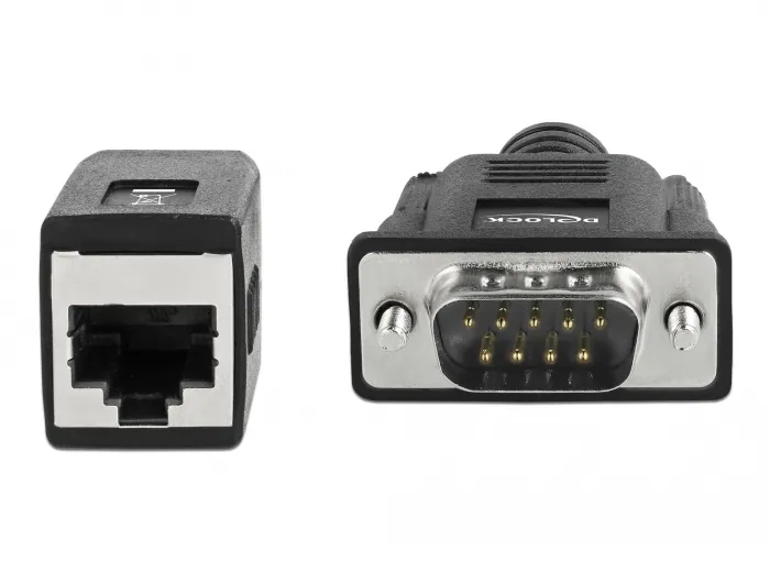 Delock Serial RS-232/422/485 Adapter DB9 male to RJ45 jack
