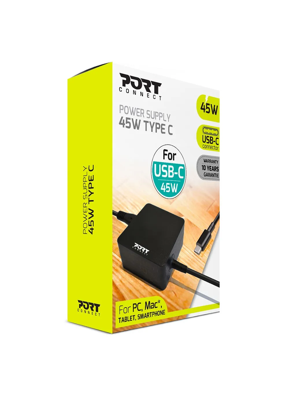 PORT Designs Power Supply USB-C 45W EU /900096