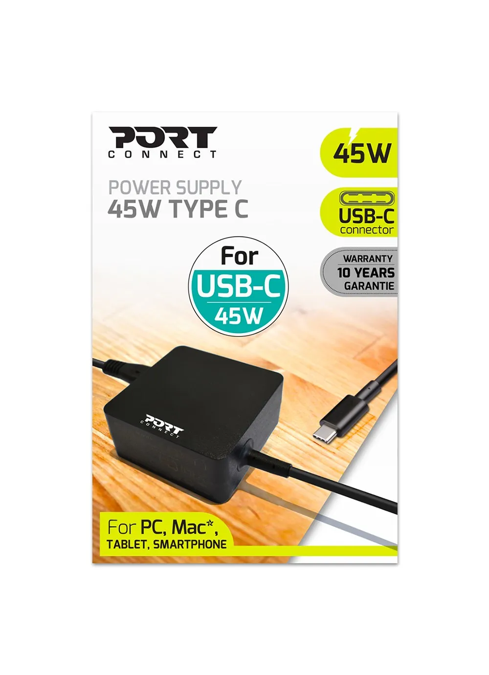 PORT Designs Power Supply USB-C 45W EU /900096