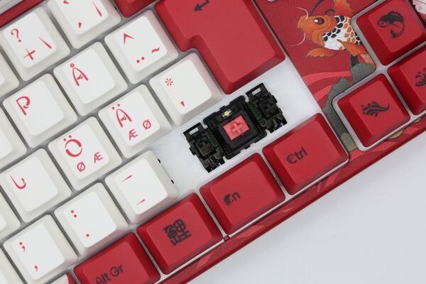 Varmilo VEA88 Koi V2 TKL MX Silent Red - speltangentbord, r&ouml;d/vit