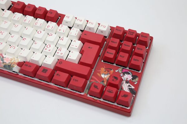 Varmilo VEA88 Koi V2 TKL MX Silent Red - speltangentbord, r&ouml;d/vit