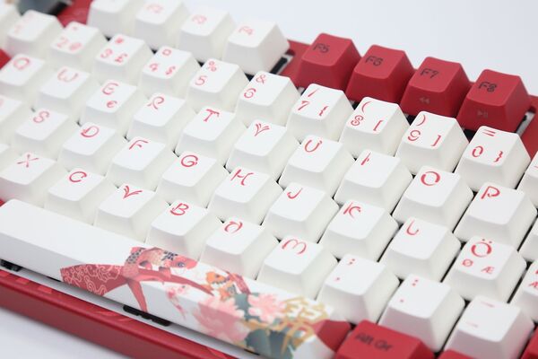 Varmilo VEA88 Koi V2 TKL MX Silent Red - speltangentbord, r&ouml;d/vit