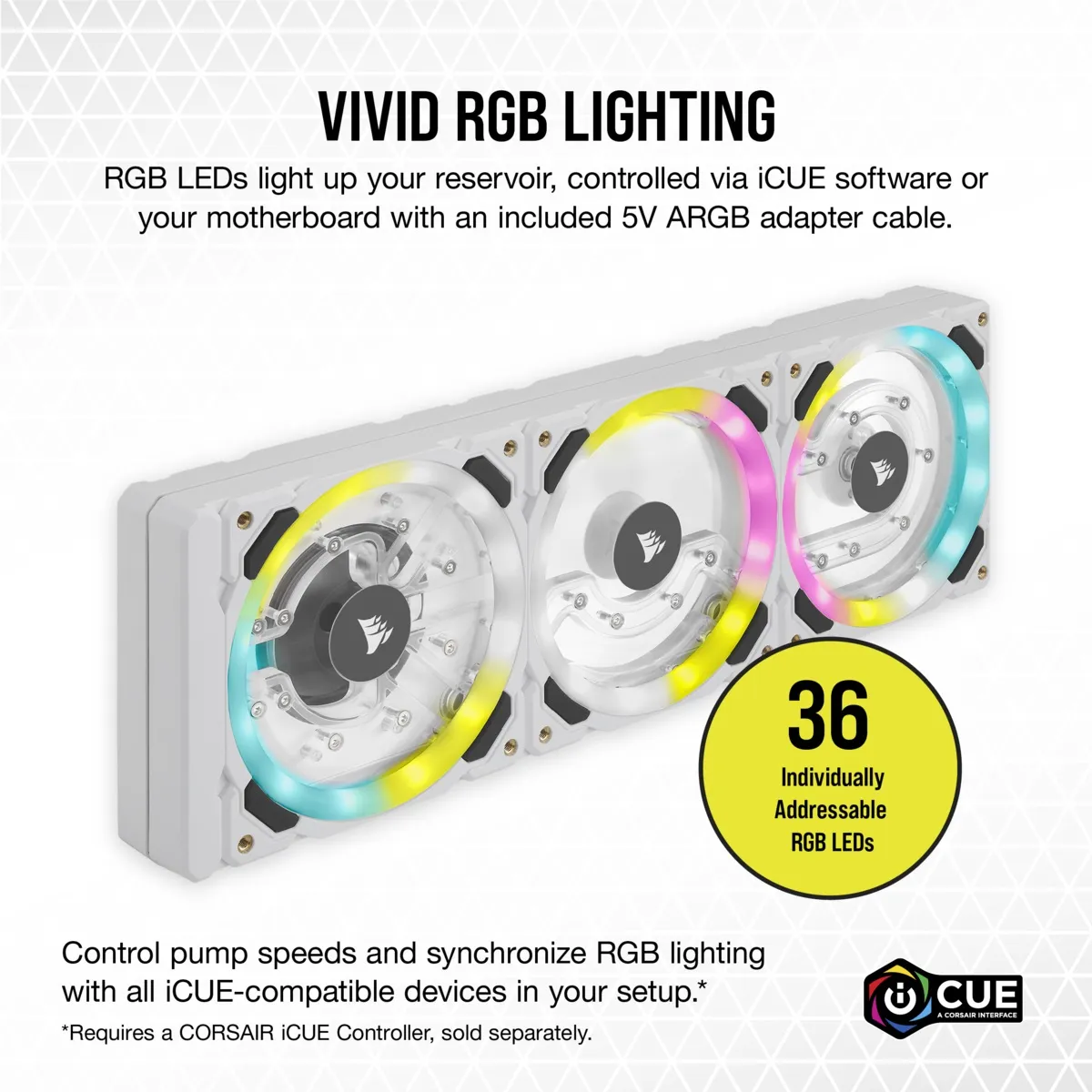 Corsair XD7 RGB Pump/Reservoir Combo - White