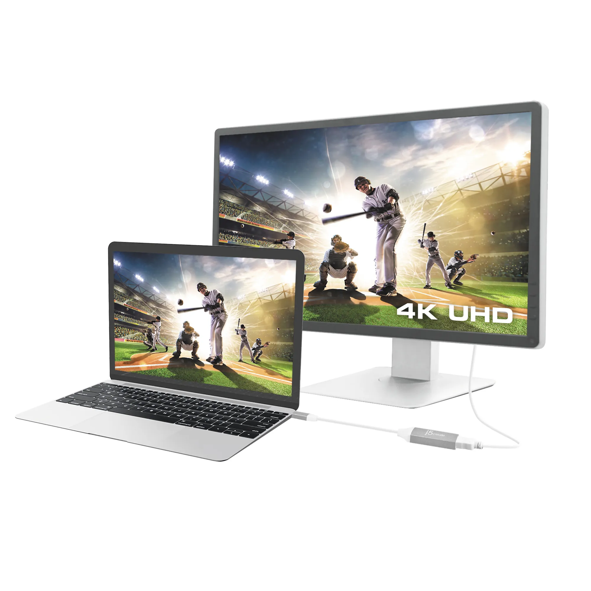 J5 Create USB-C TO 4K HDMI ADAPTER - adapter, Grå