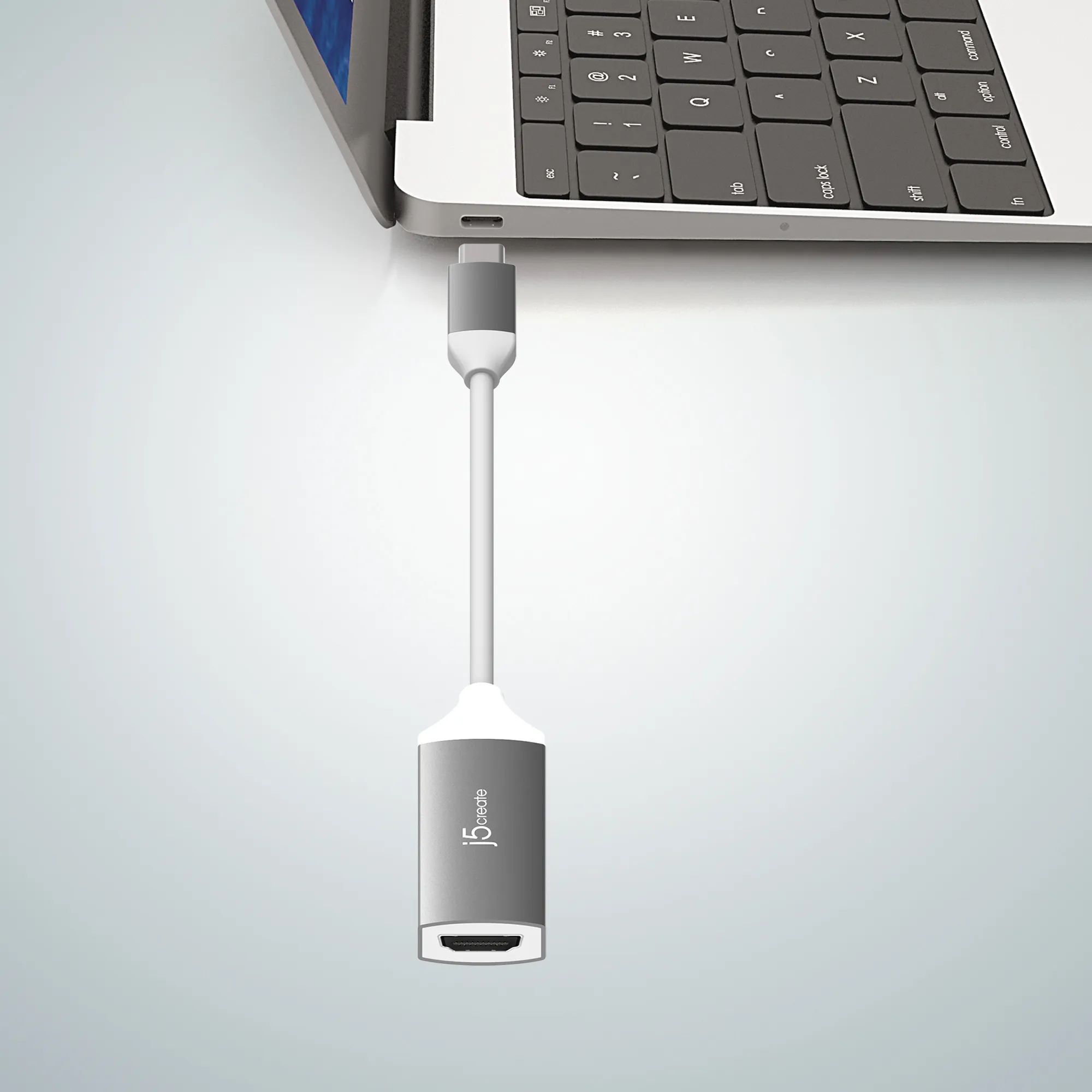 J5 Create USB-C TO 4K HDMI ADAPTER - adapter, Grå