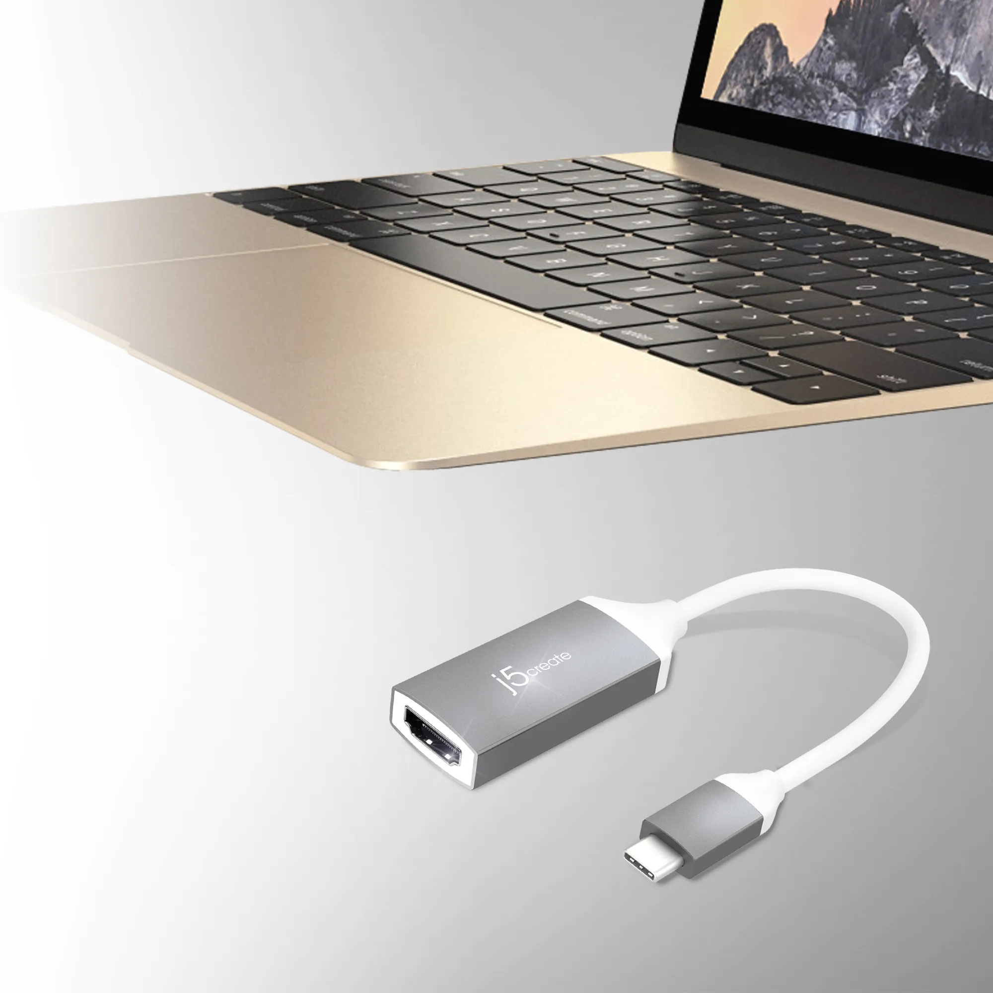 J5 Create USB-C TO 4K HDMI ADAPTER - adapter, Gr&aring;
