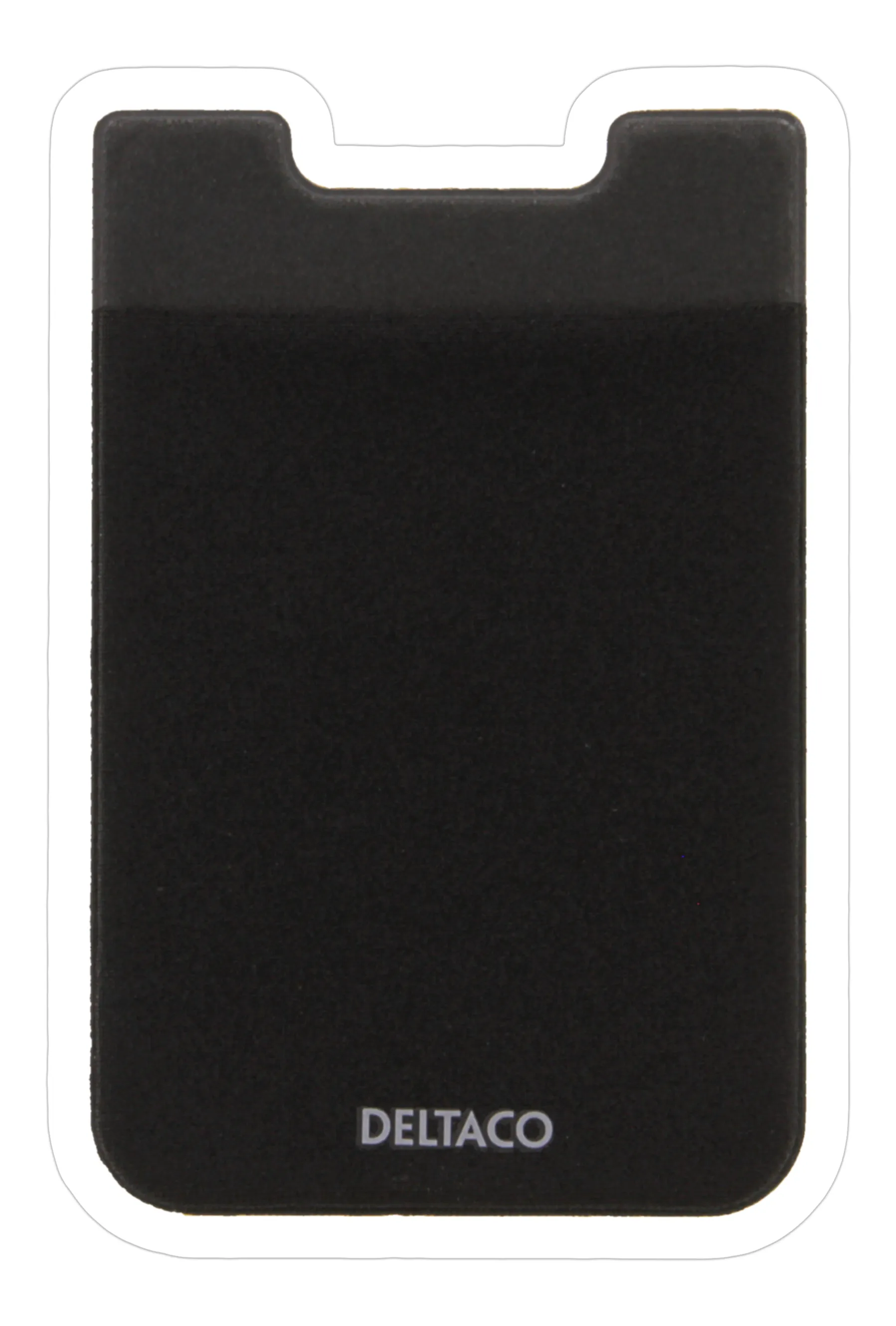 DELTACO Adhesive credit card holder, 3M adhesive, 5 pcs, black
