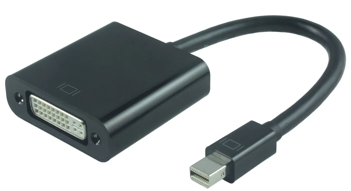 MicroConnect Mini DisplayPort to DVI Video - adapter, Svart