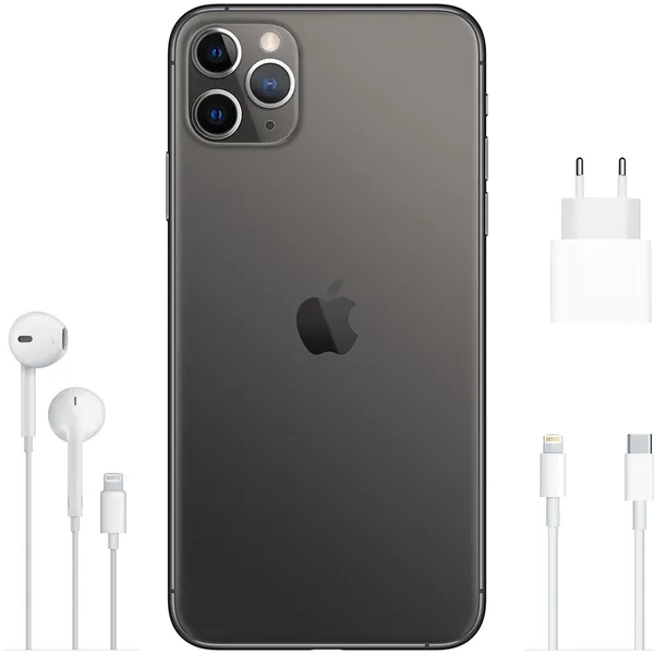 Renoverad iPhone 11 Pro Max 256 GB - mobiltelefon, Rymdgrå (Mycket bra skick)