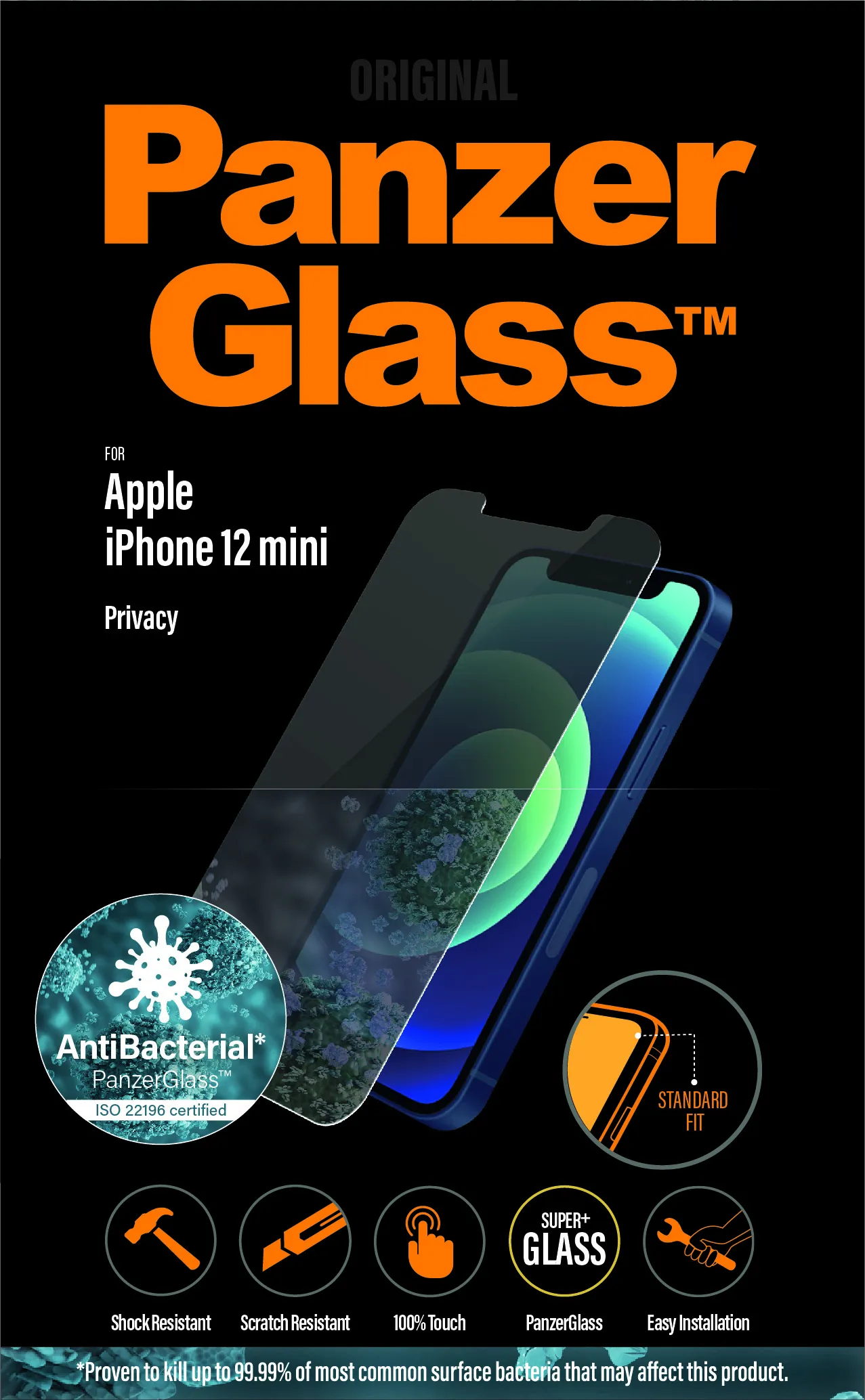 PanzerGlass Privacy Glass, iPhone 12 mini - Screen Glass