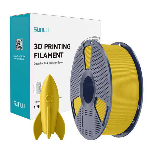 SUNLU PLA snabb 1.75 mm, 1 kg 3D-skrivarfilament, gul