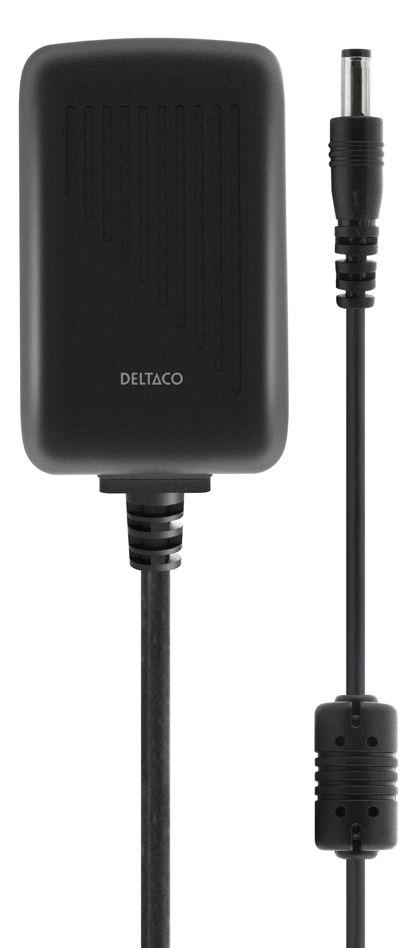 DELTACO power supply, 100-240 V to 12V 1A, black