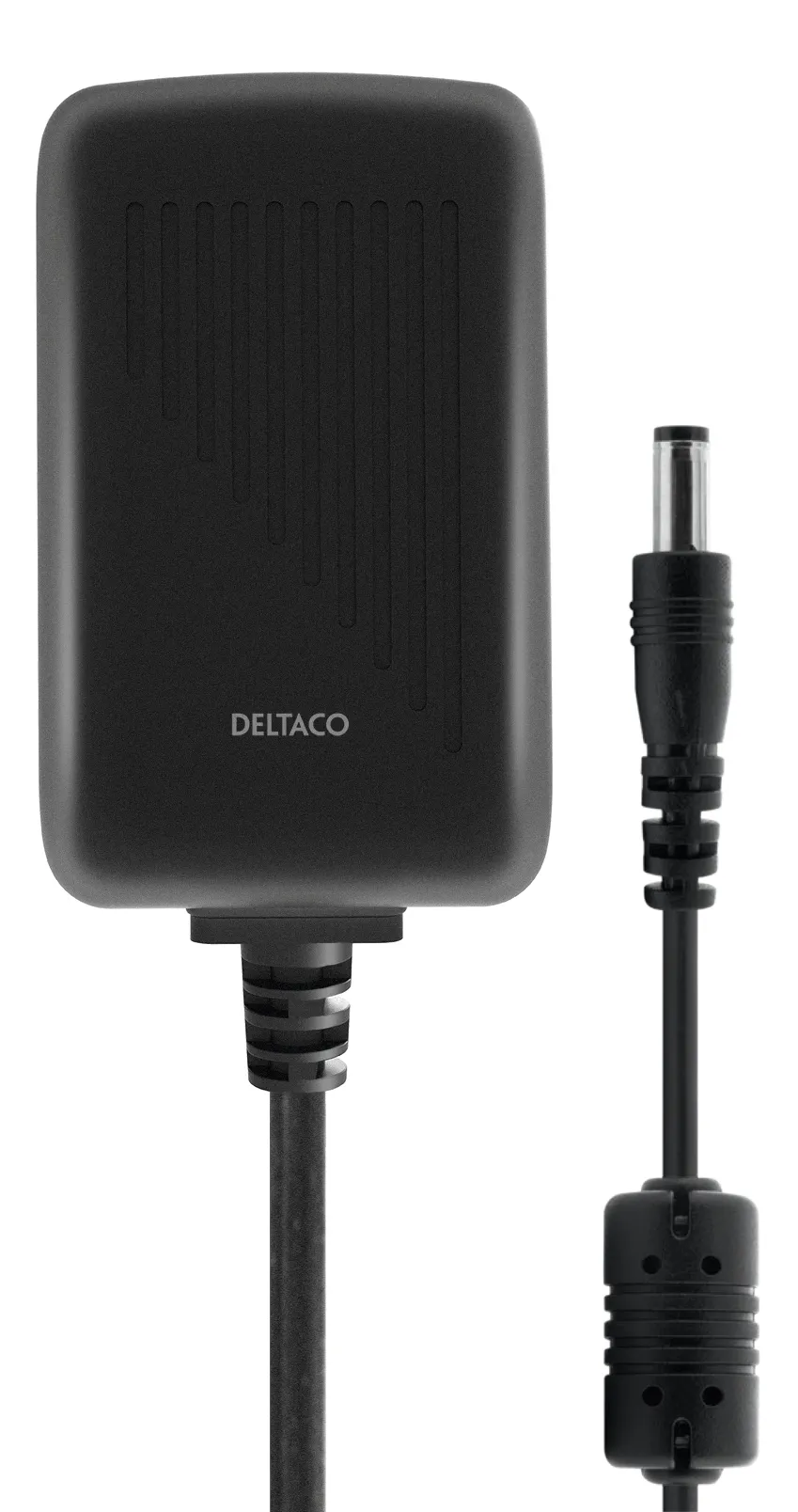 DELTACO power supply, 100-240 V to 12V 1A, black