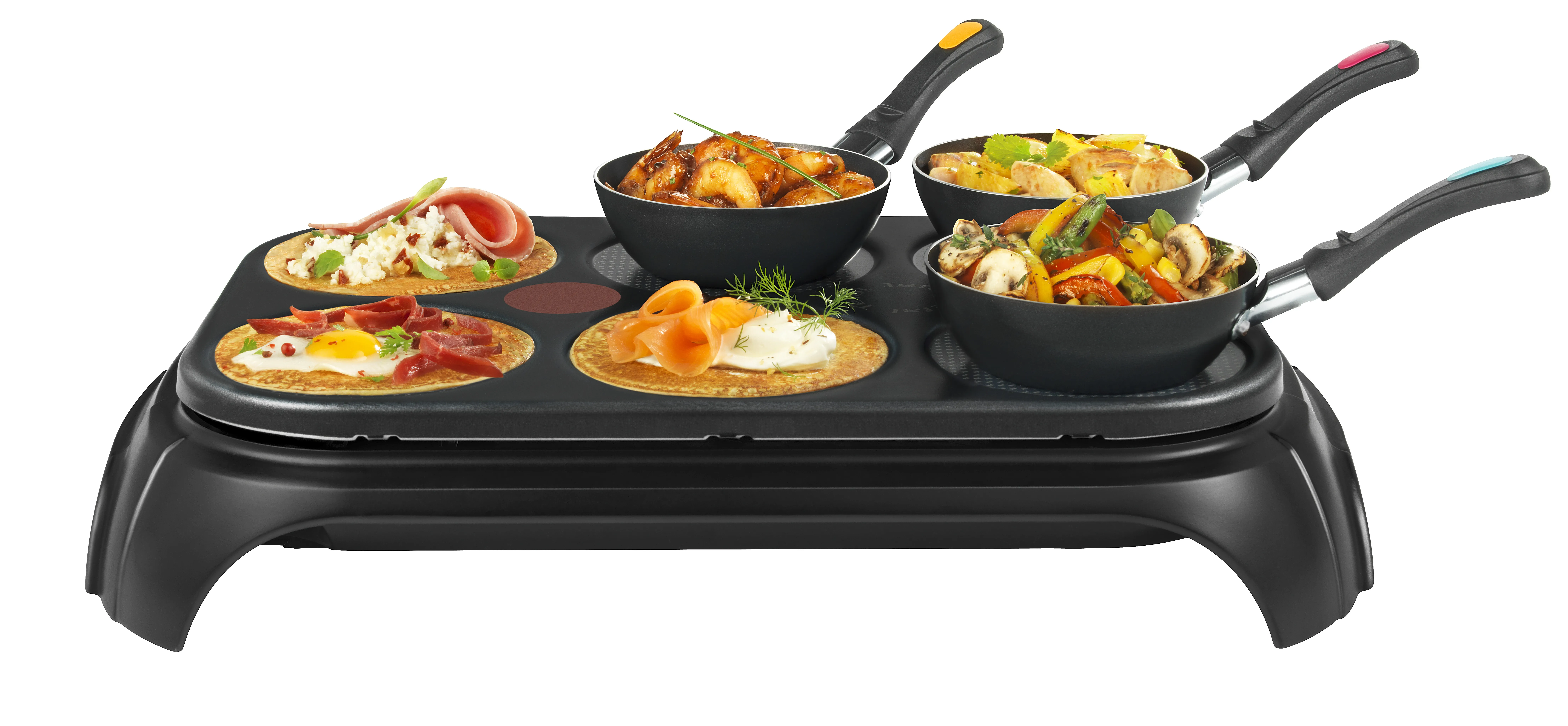 Tefal Wokparty Duo table grill, electric grill (black, 1,000 watts)