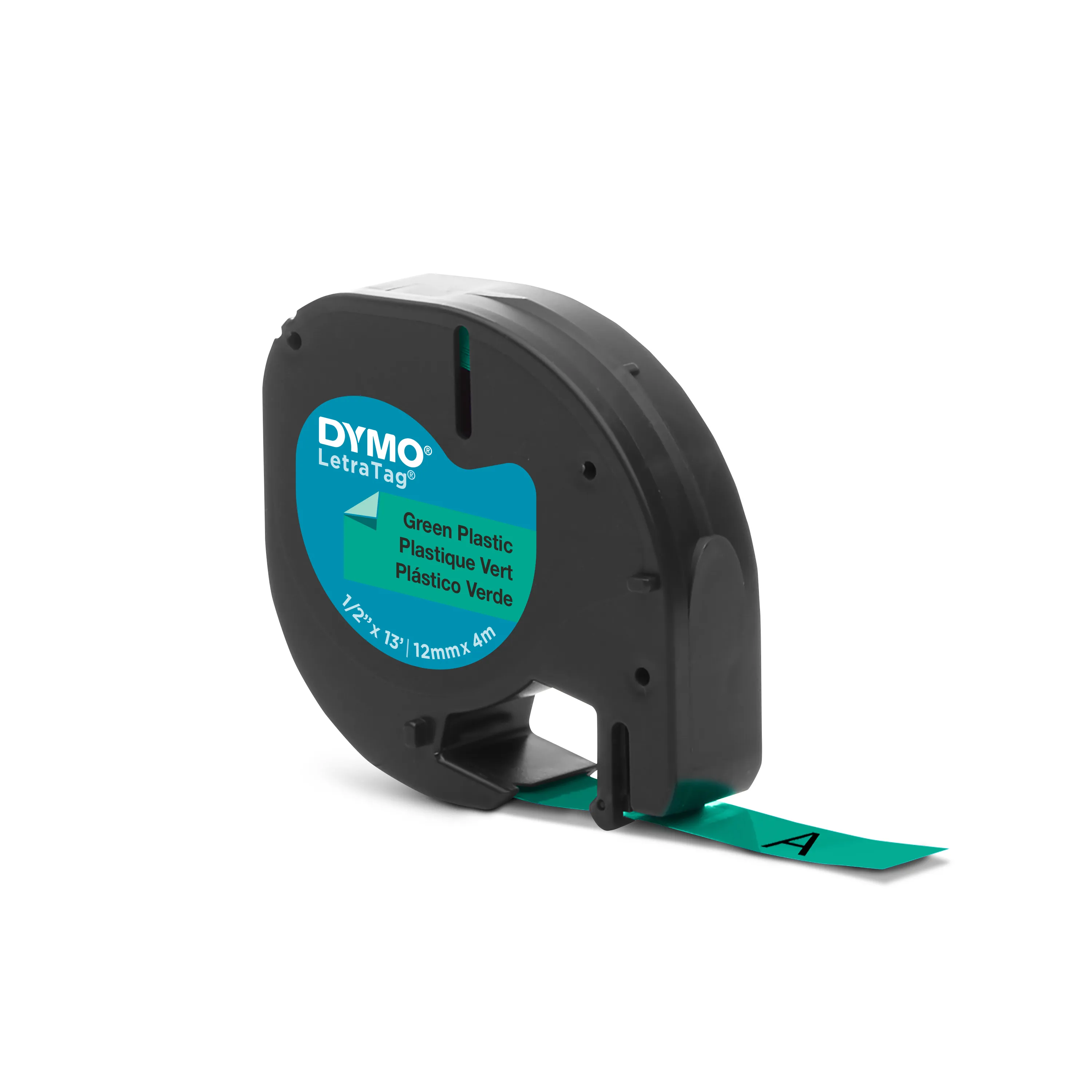 DYMO LetraTAG plasttejp, gr&ouml;n, 12mm, 4m (91224)
