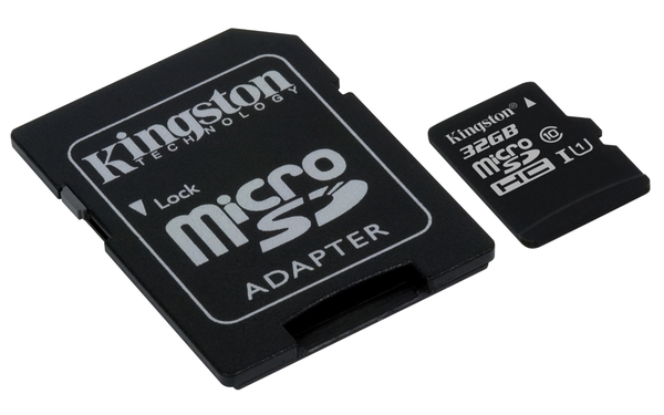 Kingston 32GB Canvas Select, UHS-I Class 10 MicroSDHC - memory card + SD adapter