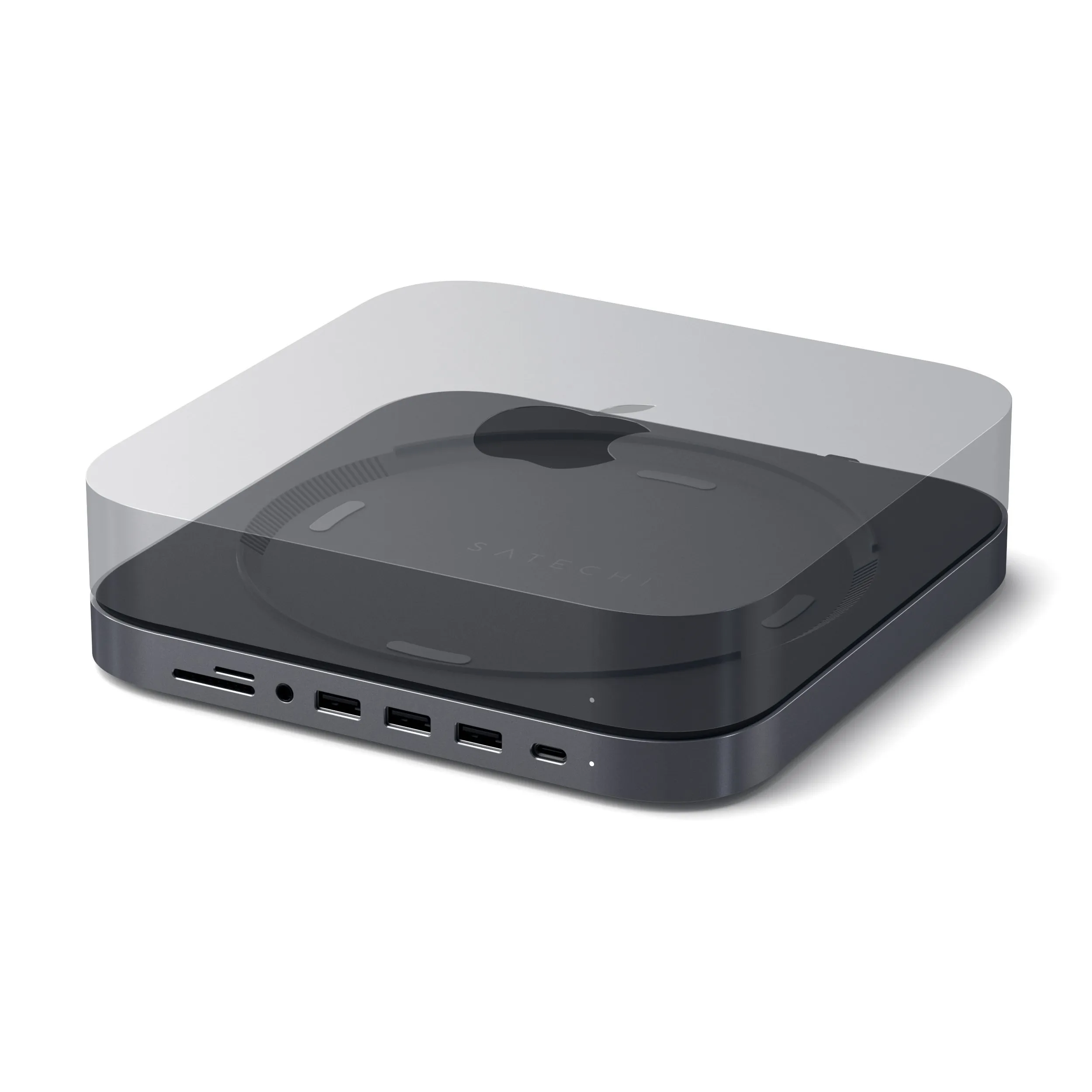 Satechi Aluminum Stand Hub for Mac Mini, Space Gray