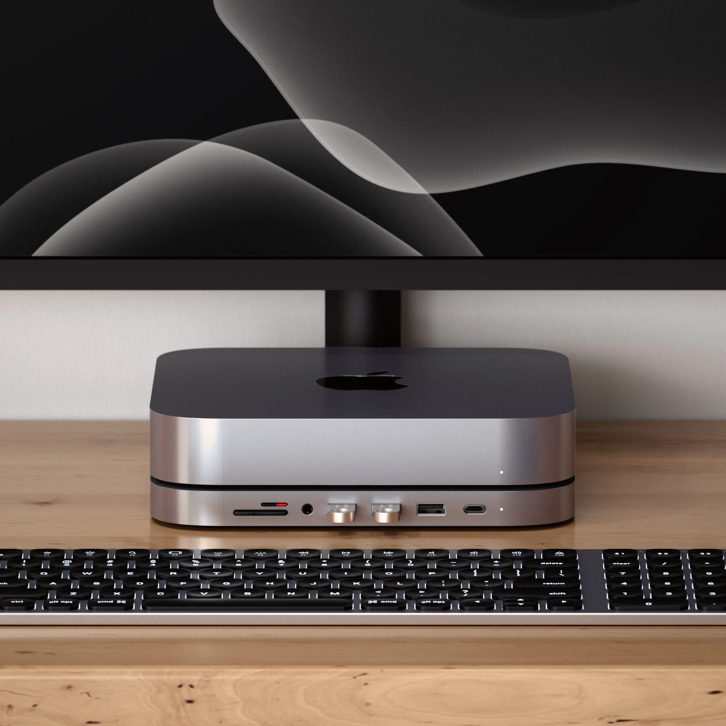 Satechi Aluminum Stand Hub for Mac Mini, Space Gray