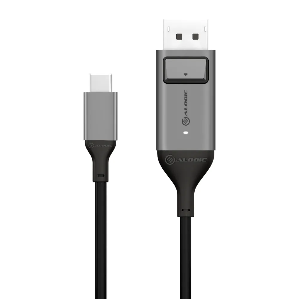 Alogic Ultra USB-C – DisplayPort - cable, 1 m, Black/Grey