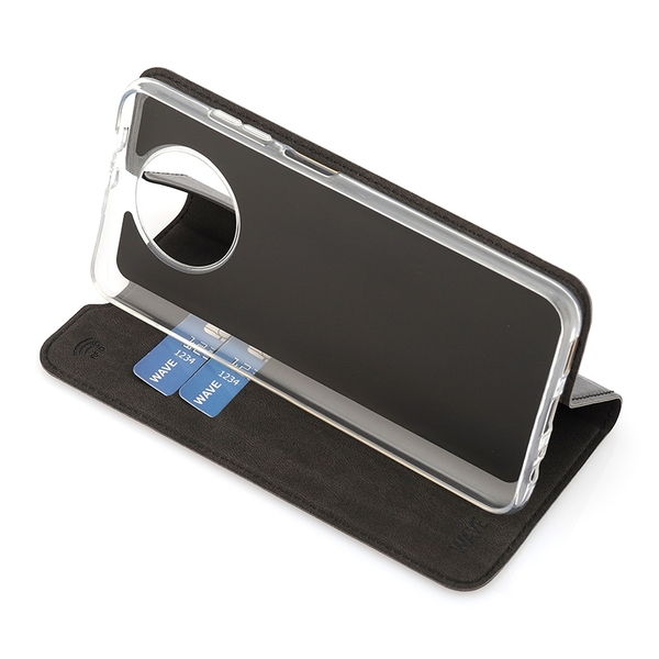 Wave Book Case, Xiaomi Redmi Note 9T - flipfodral, Svart
