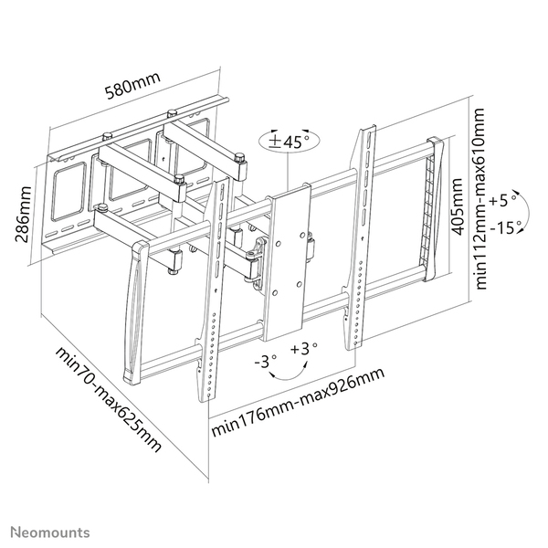 NEWSTAR Flatscreen Wall Mount - ideal for Large Format Displays