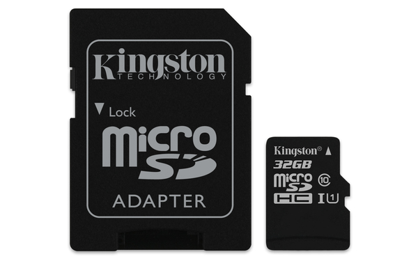 Kingston 32GB Canvas Select, UHS-I Class 10 MicroSDHC - memory card + SD adapter