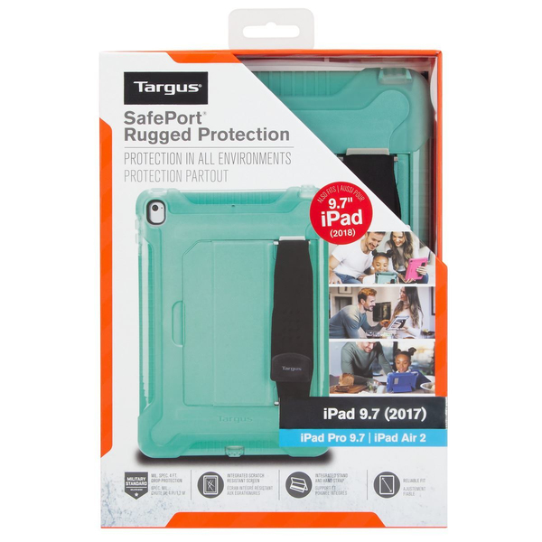 Targus SafePort Rugged, iPad 9.7" 2018 -suojakotelo, Sinivihre&auml;