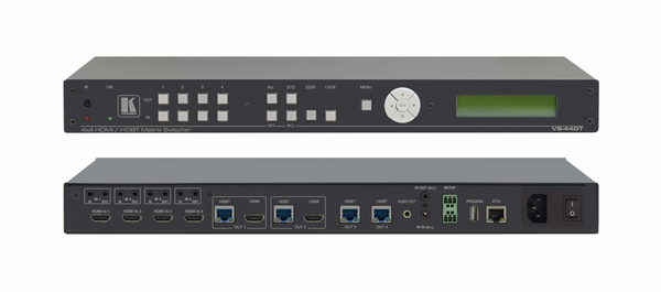 KRAMER VS-44DT 4x4 4K60 4:2:0 HDMI/HDBaseT ExtendedReach PoE Matrix Switcher