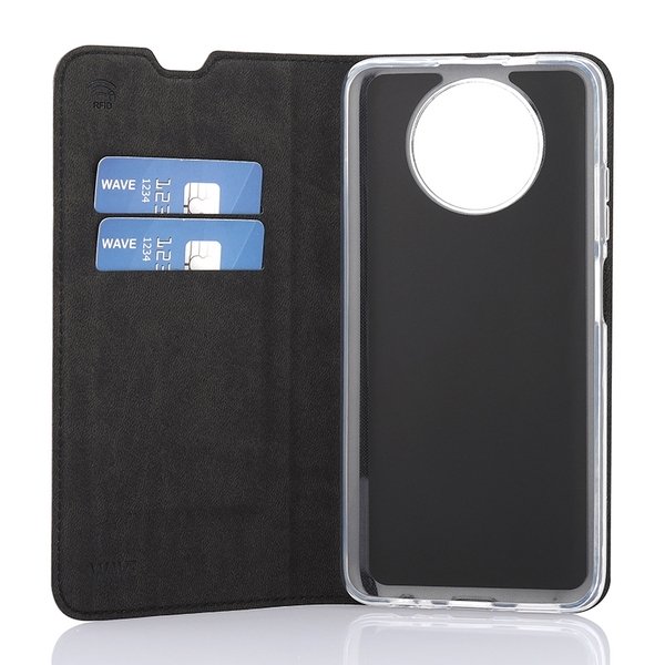 Wave Book Case, Xiaomi Redmi Note 9T - case, Black