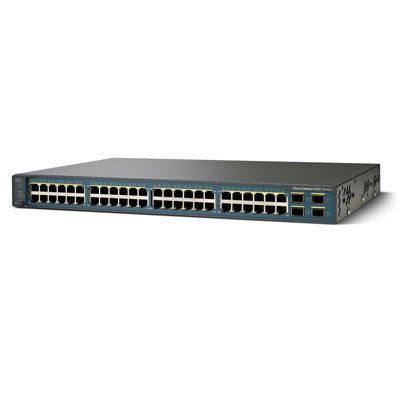 Cisco Catalyst 3560V2-48PS - Kytkin - L3 - Hallinnoitu - 48 x 10/100 (PoE) + 4 x SFP - r&auml;kkiin asennettava - PoE