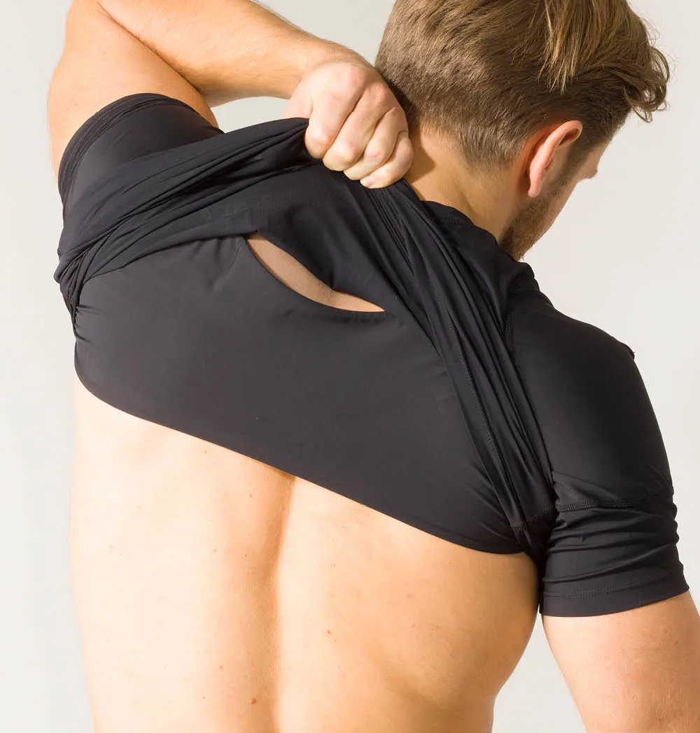 SWEDISH POSTURE T-Shirt Men Posture Reminder M Black