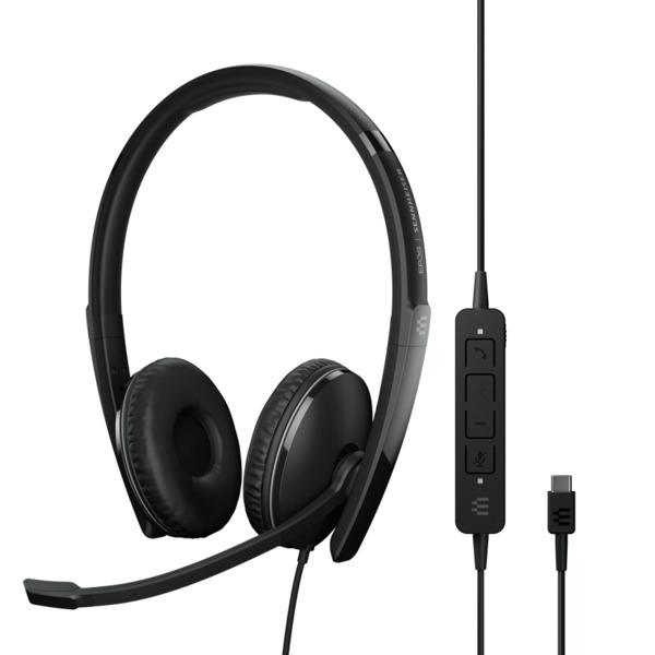 Epos Adapt 160 USB-C ANC -kuulokkeet mikrofonilla, musta